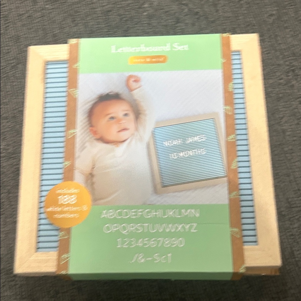 Creative Kids Letterboard with Blue and Natural Frame